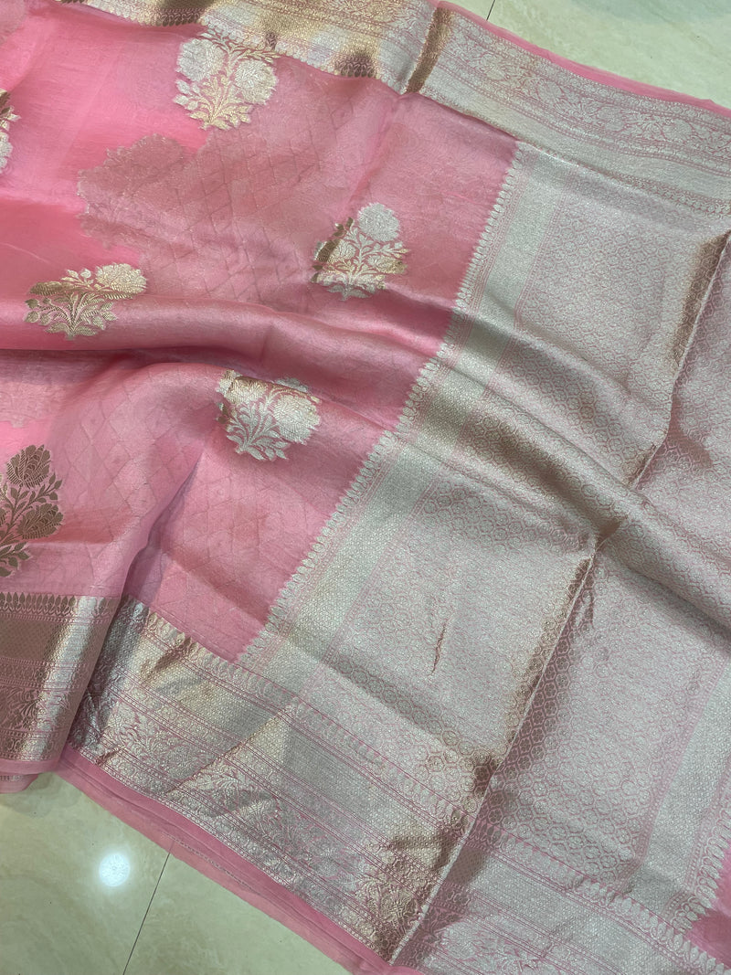 Pure Kora Handloom Banarasi Saree - The Handlooms