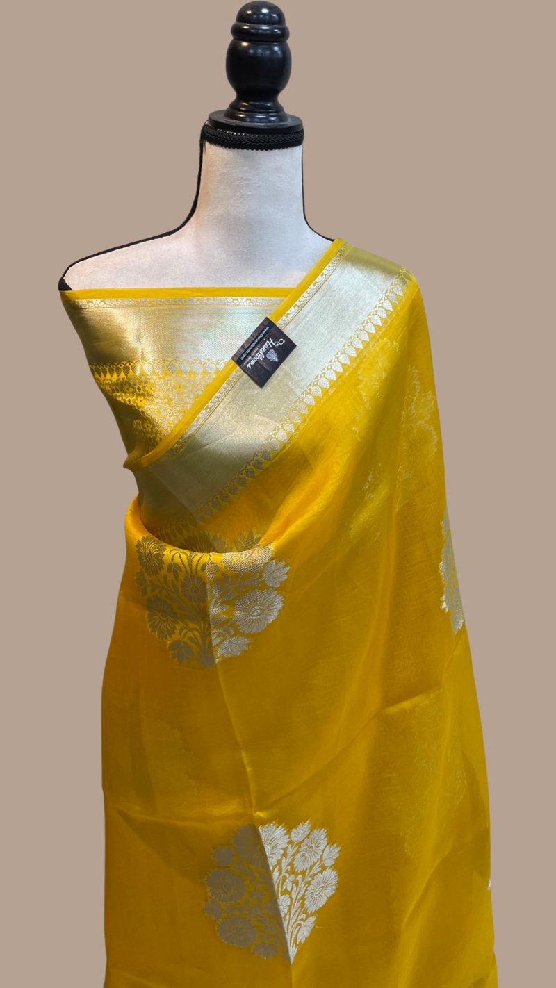 Pure Kora Handloom Banarasi Saree - The Handlooms
