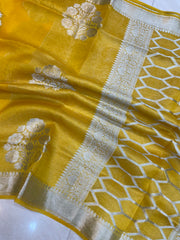 Pure Kora Handloom Banarasi Saree - The Handlooms