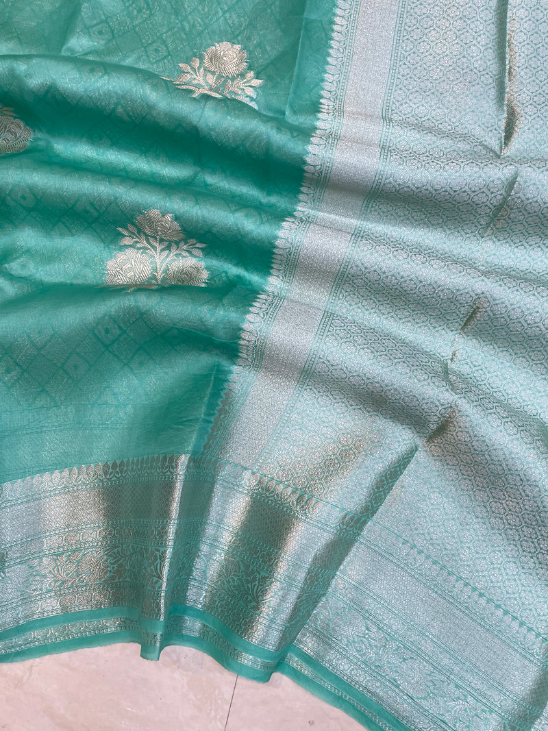 Pure Kora Handloom Banarasi Saree - The Handlooms