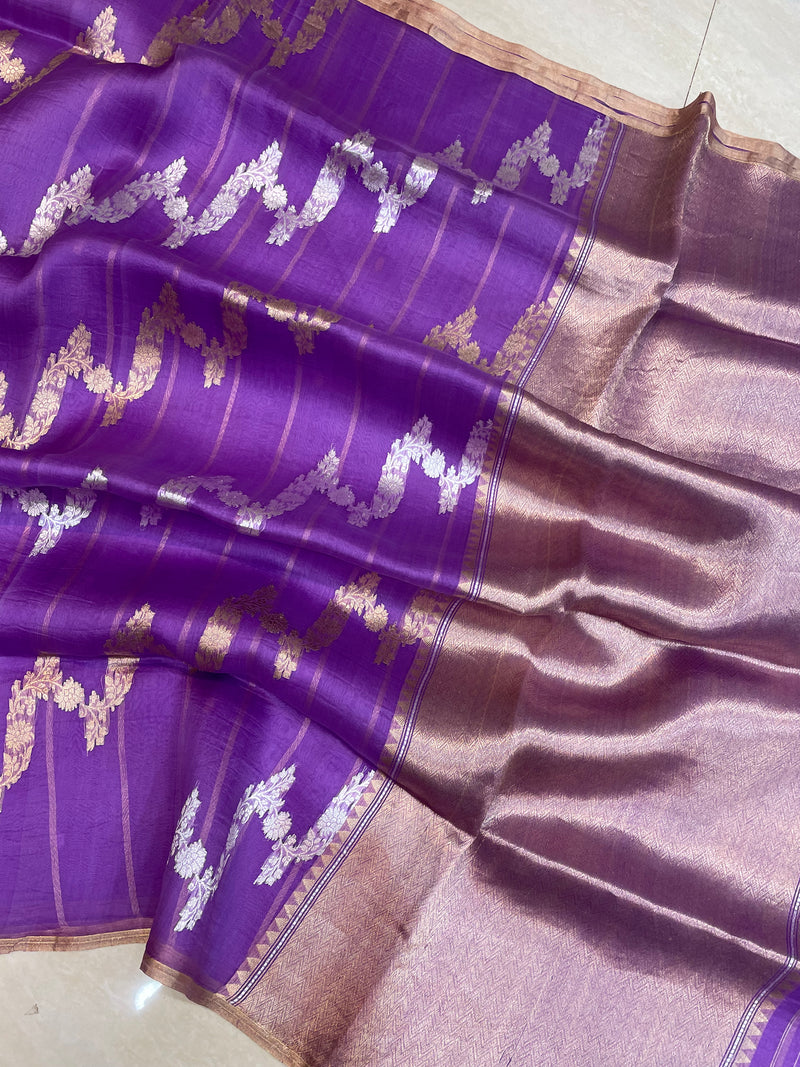 Pure Kora Handloom Banarasi Saree - The Handlooms