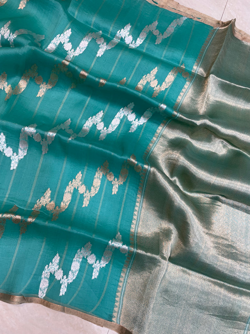 Pure Kora Handloom Banarasi Saree - The Handlooms