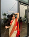 Khaddi Georgette Hnadloom Banarasi Saree -  Antique zari - The Handlooms
